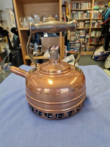 Vintage copper brass kettle - &,