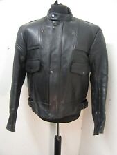 VINTAGE MIKE LEWIS LEATHERS CRUSADER HEAVY POLICE MOTORCYCLE JACKET SIZE L