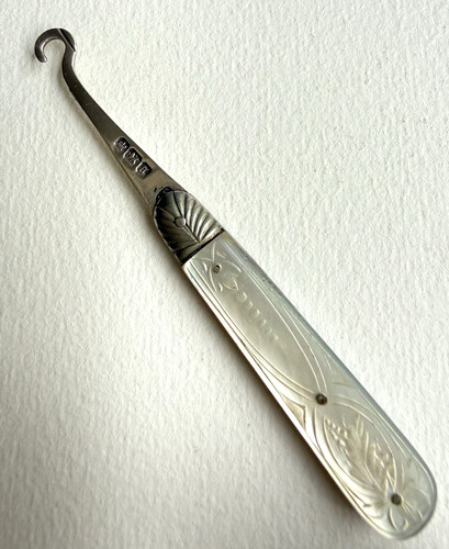 Antique silver mother pearl - mother, of