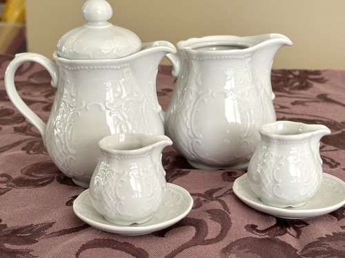 Vintage teapot and creamer - vintage,