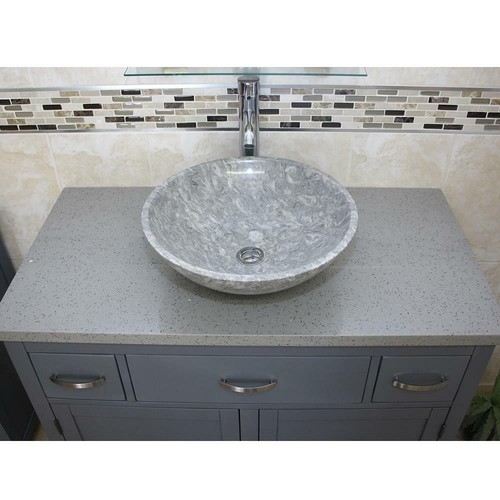Bathroom vanity grey painted - grey,