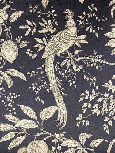 Maize blue toile - blue, birds