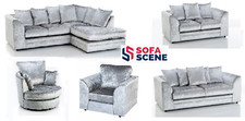 Velvet Silver Corner Sofa