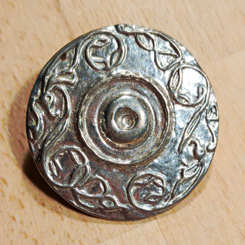 Celtic kilt pin silver tone - celtic,