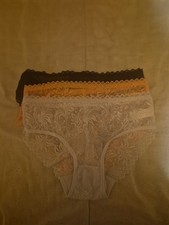 Women's Knicjers 3 Pairs BLK Pink N White New Not Worn Size 8 Small