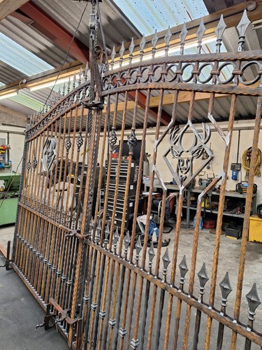 Bespoke wrought iron driveway - iron,