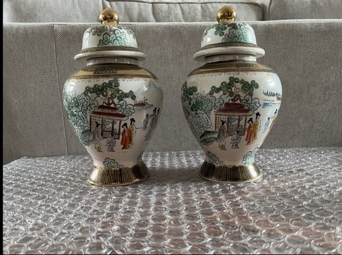 Pair chinese lidded - chinese,