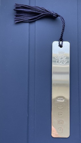 Vsoe solid silver book mark - solid,