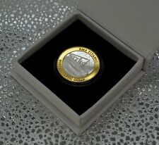 RMS TITANIC Silver & 24ct Gold Commemorative in Presentation/Gift Case/Box. 