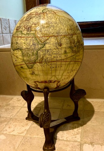 Vintage decoupage globe - vintage,