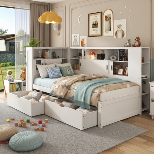3ft single wooden storage bed - single,