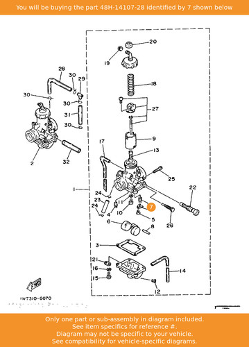 Yamaha needle valve set - needle,