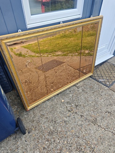 Large vintage etched wall - vintage,
