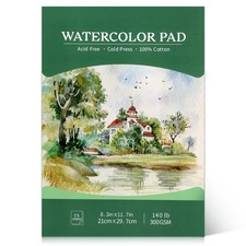 A4 Watercolour Paper Pad - 300 GSM, 15 Sheets Cold Press