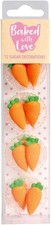 12 Carrot Sugar Decorations - Edible, Handmade Cake & Cupcake Toppers, Orange