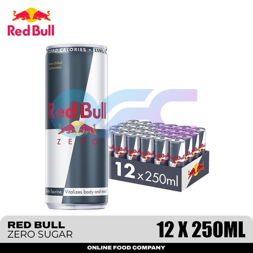 Red bull zero energy drinks - red,