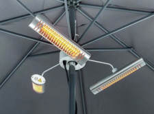 Shadow 30KW Parasol Heaters, Silver, ULG, remote control, brand new