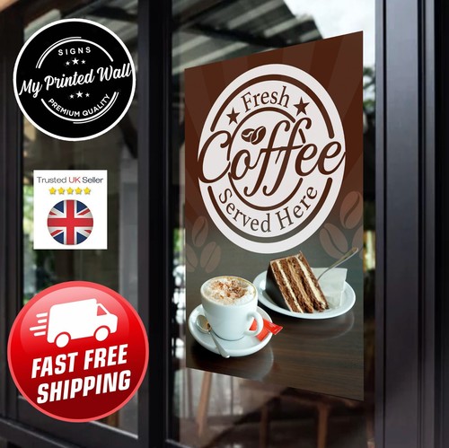 Coffee shop window vinyl - coffee,
