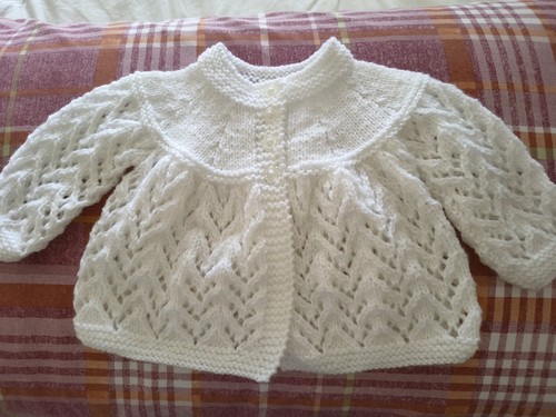 Hand knitted baby matinee - baby,