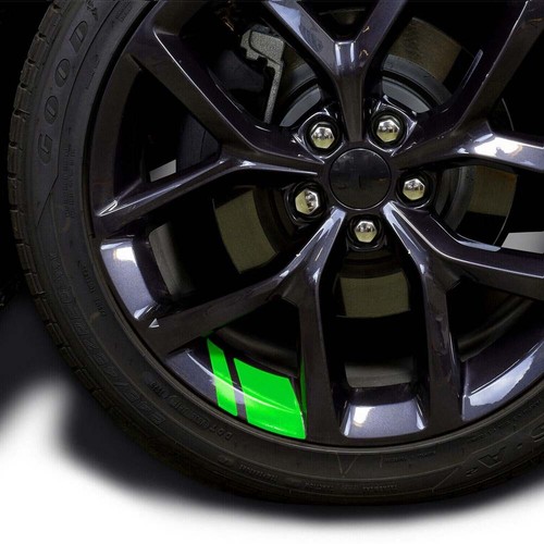 Green reflective car wheel - reflective,