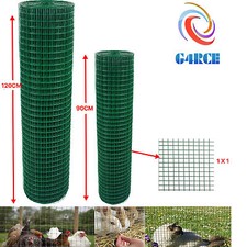 PVC Coated Green Fence Fencing Mesh Wire Garden Metal Post 0.9 1.2 30m 45m UK