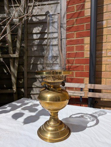 Antique table top brass oil - antique,