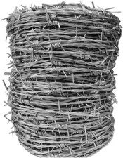 100m Galvanised Barbed Wire