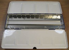 Winsor & Newton Watercolour 24 Half Pans EMPTY Metal Box - Blue