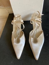 Ivory satin pointed toe bridal