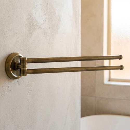 Double swivel towel rail - double,