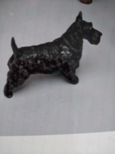 Terrier dog painted metal - dog,