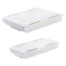 2PCS Under Table Storage Drawer Paste Wall-mounted Small Drawer ( White)