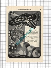 Charles Churchill & Co Ltd Birmingham Comet Cutting Tools - 1948 Small Advert