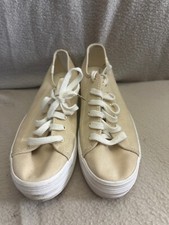 Beige Keds lace up trainers UK 6