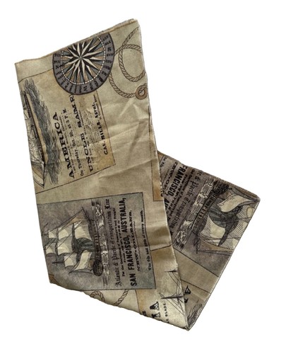 Vintage nautical ships cotton - vintage,