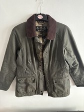 Women’s Olive Green Barbour Beadnell Wax Jacket Size 10
