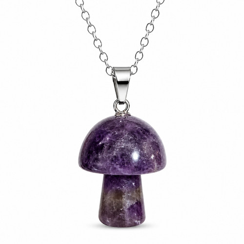 Amethyst mushroom pendant - amethyst,
