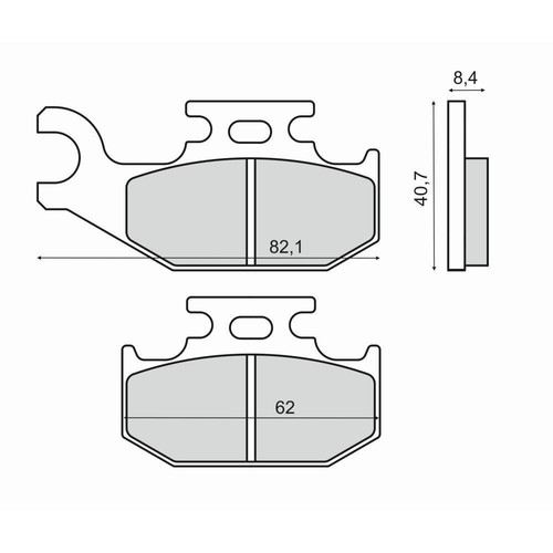 Front brake pads for suzuki - front,