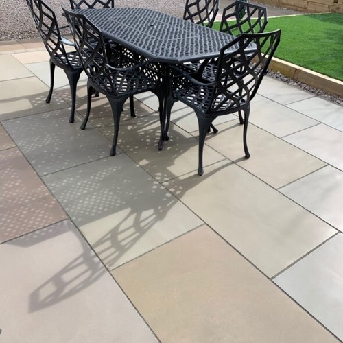Sawn raj green paving flags - raj,