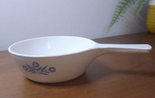 Vtg white pyrosil blue - 1x,