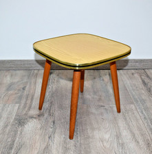 50s 60s Floral Stool Vintage Table Rockabilly Kidney Table Mid - Century