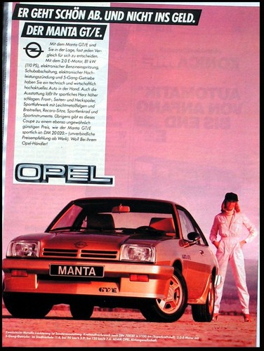 Opel manta e original - manta,