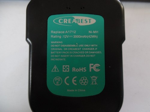 For black decker 12v a1712 - black,