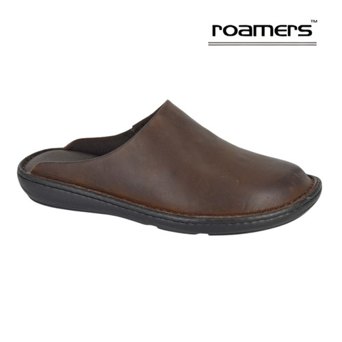 Mens leather roamers - roamers, clogs