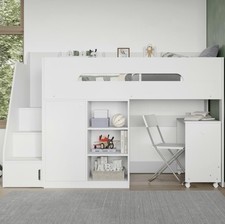 Kids White High Sleeper Bed