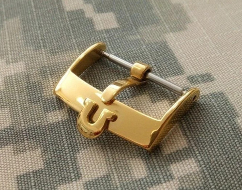 16mm yellow gold plated buckle - 16mm,