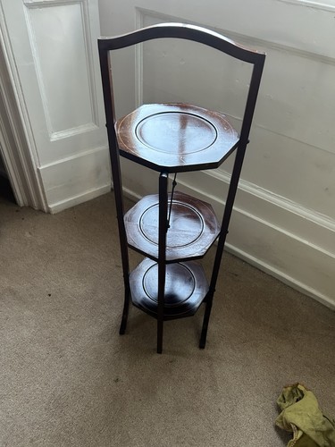 Edwardian wooden cake - , stand