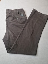 BRUHL Ela Flex Men's Trousers W36 L33 Brown Chinos Pant Stretch Comfort Workwear