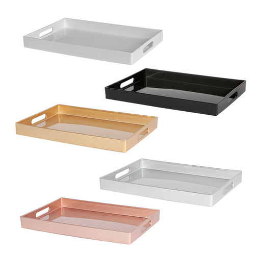 Metallic rectangle serving - metallic,