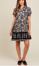 Rhea & Thea Border Print Floral Dress Size L